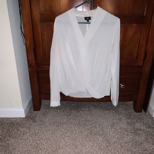 Mossimo white sheer blouse
